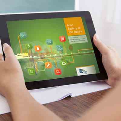Food factory of the Future on tablet